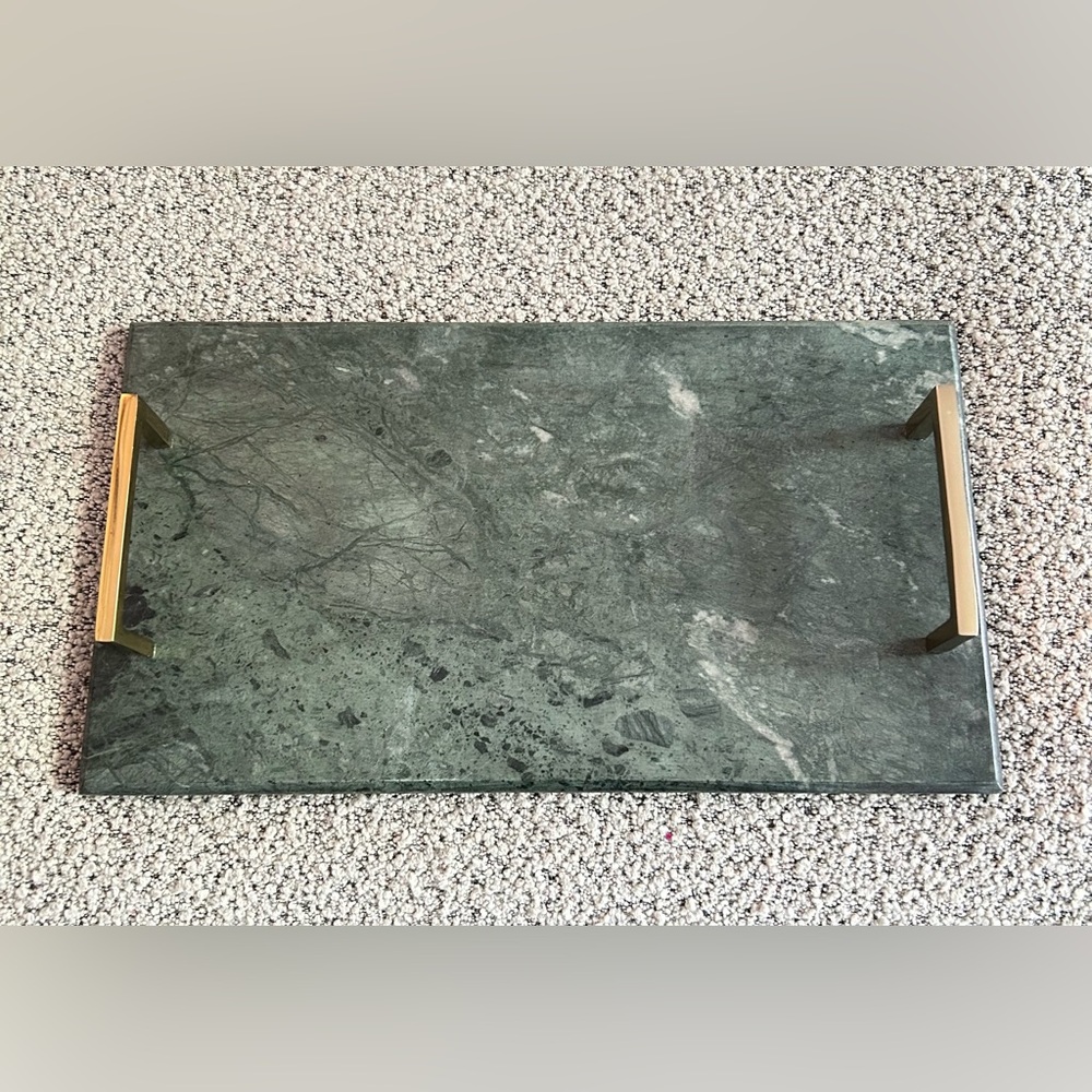 Large Green Marble Serving Tray Board New